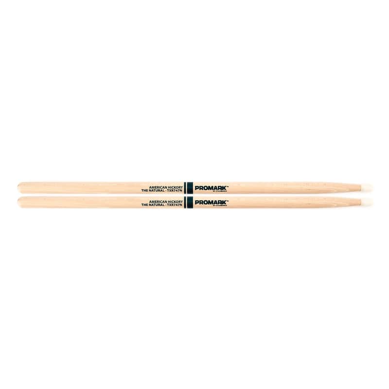 Pro-Mark TXR747N Hickory 747 "The Natural" Nylon Tip Drum Sticks image 1