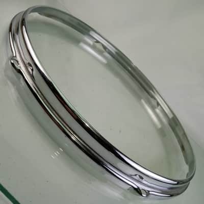 Slingerland 14" 6-Lug Chrome-BRASS Stick-Saver Snare Drum/Floor Tom COB Rim/Hoop image 2
