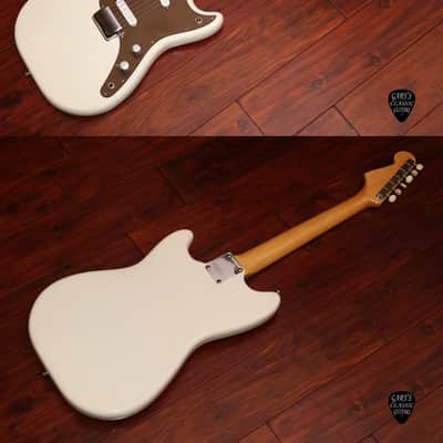 1963 Fender Duo-Sonic, Rare Olympic White & Brown guard (FEE1172) image 2