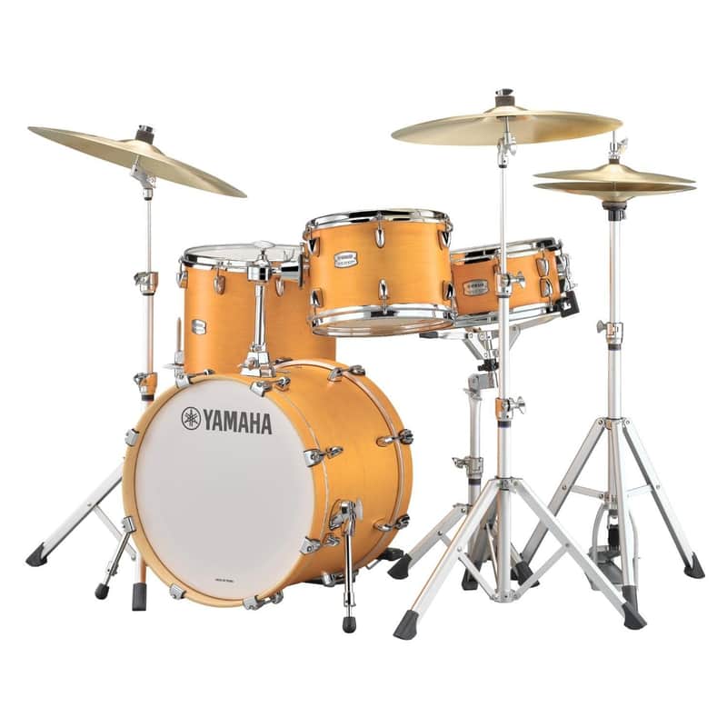 Yamaha Tour Custom Maple 3pc Drum Set Caramel Satin image 1