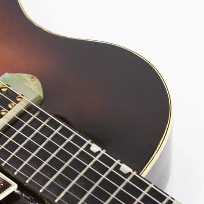 1973 Carl Barney No. 14 7-String Archtop Electric Acoustic Jazz Guitar Dark Sunburst Vintage Original Rare Early Production Made for Bucky Pizzerelli w/ Original Hard Case image 7