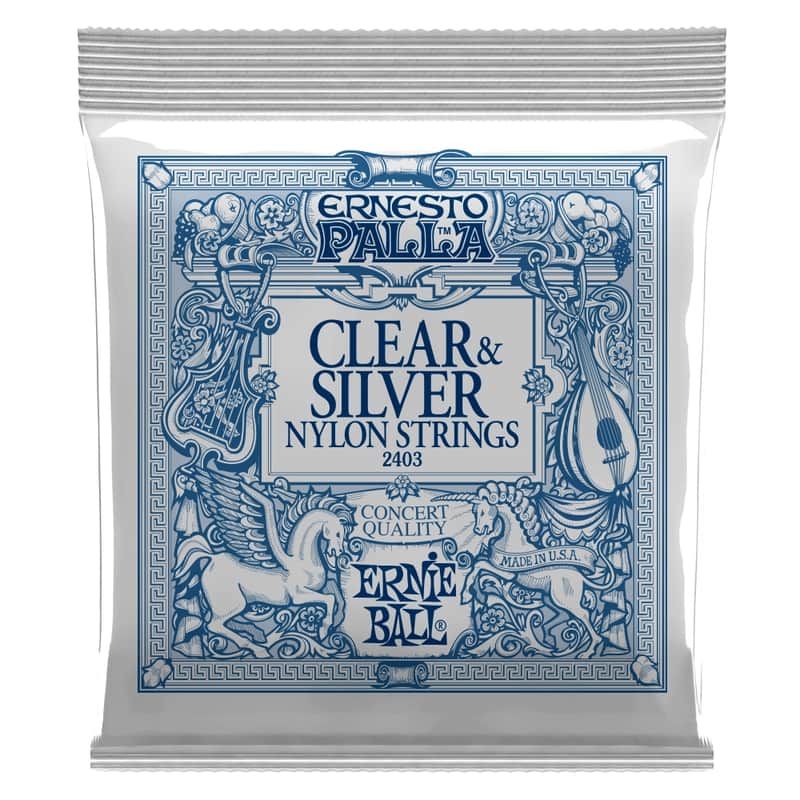Ernie Ball - Ernesto Palla Clear & Silver Nylon Classical Guitar Strings image 1