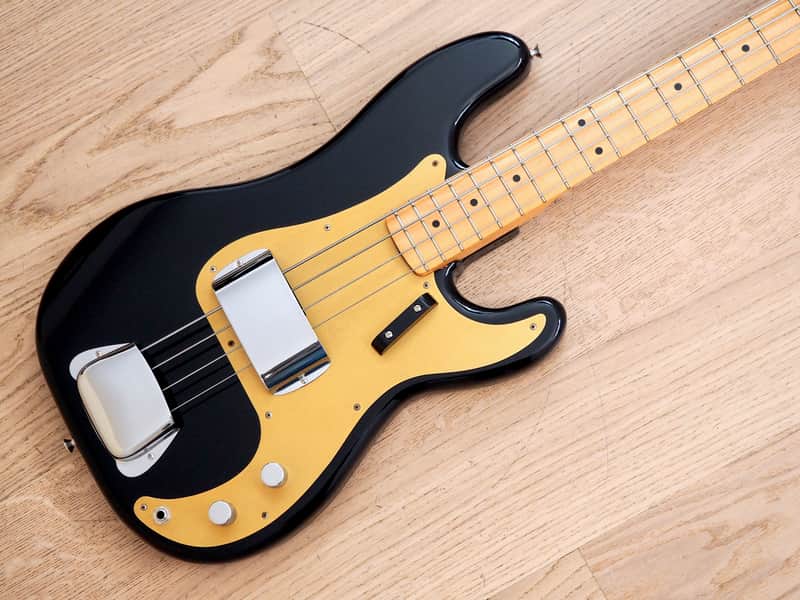 1983 Fender Precision Bass '57 Vintage Reissue Fullerton Black Over Fiesta Red 100% Original w/ohc image 1