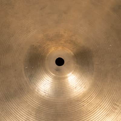 1970s Zildjian 14" Thin Stamp Hi Hat Cymbals 1079g image 2