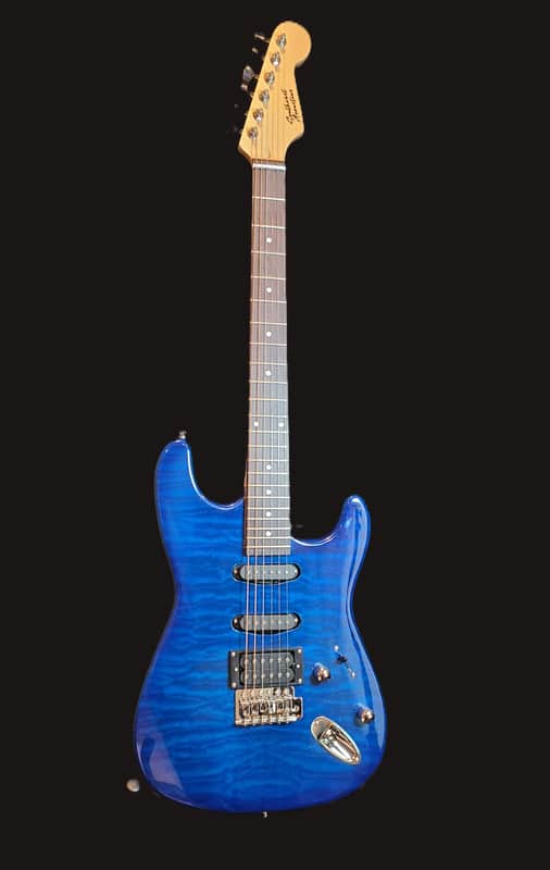 Southwest Acoustics Blue Tigerstipe Stratocaster/New//Full Setup image 1
