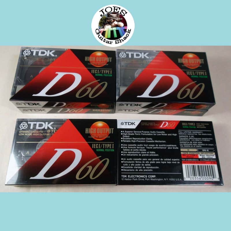 6 TDK D-60 D60 IEC Type I Normal Hi Output NOS Sealed Cassette Tapes Cassette Tapes image 1