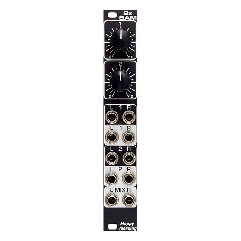 Happy Nerding 2xSAM Eurorack Dual Attenuator/Mixer Module (Black) image 1