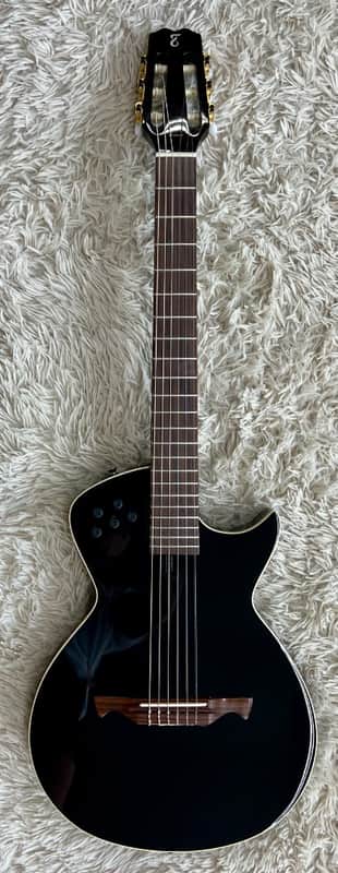 Tagima Modena I Hybrid Acoustic Electric Nylon String Guitar, Gloss Black image 1