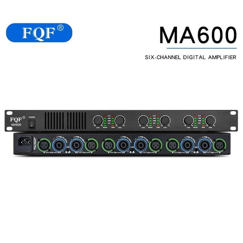 FQF MA600 450/900W X 6 Professional High-Power Digital Power Amplifier image 1