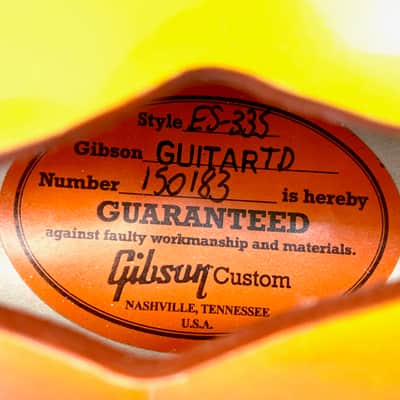 Gibson ES-335 Reissue 1964 Custom Shop 2025 Vintage Sunburst VOS image 17