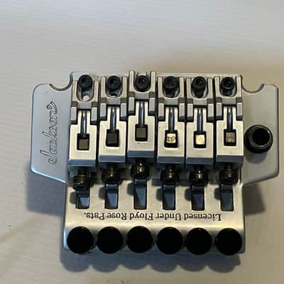 2000's Jackson Dinky Guitars JT-580LP Takeuchi Brushed Chrome Licensed Floyd Rose Tremolo Guitar Bridge image 4
