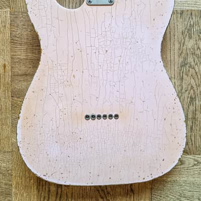 Fender Telecaster Shell Pink with 1966 Jazzmaster neck and red bobbin pickups image 12