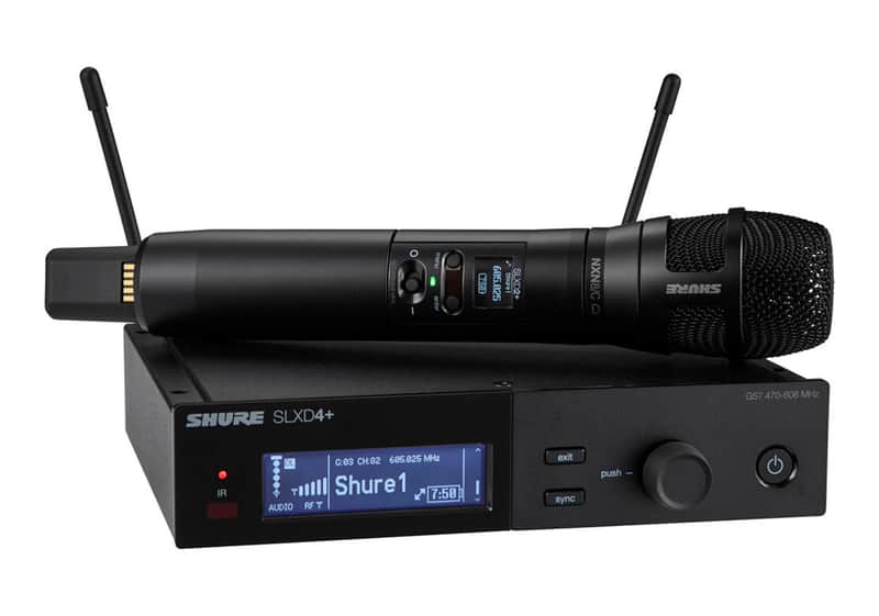 Shure SLXD24+/N8C Digital Wireless Handheld System with Nexadyne 8/C Cardioid Dynamic Microphone (G57: 470 to 608 MHz) image 1