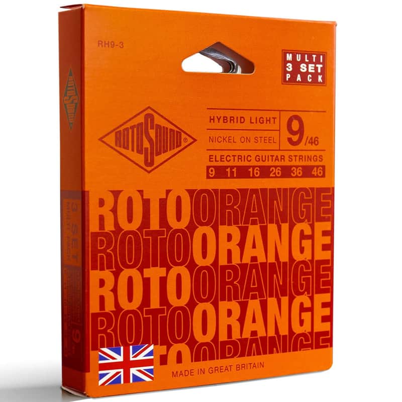 Rotosound Orange Electric Guitar Strings 9-46 - 3 Pack image 1