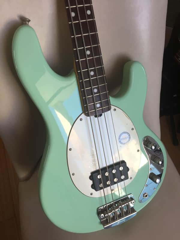 Sterling by MusicMan MM Ray 34 ca Ray34ca 4 Stingray Bass - Mint Surf Green image 1