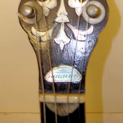 Hughes 17 Fret "Irish" Tenor Banjo 1920's W/ Orig GEIB Case image 3