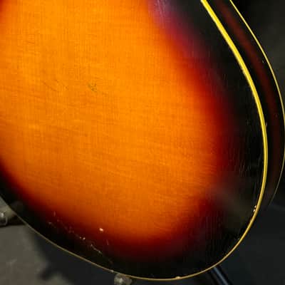 Concord Welson DS2 Hollow Body Electric Guitar 1960s Italy - Sunburst - No Bridge image 10