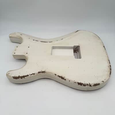 MJT Stratocaster Body Alder Relic Nitro Olympic White mjt6617 image 6