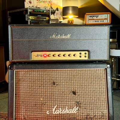 Marshall 1959HW Handwired JMP Reissue 2-Channel 100-Watt Guitar Amp Head 2020 - Black image 1