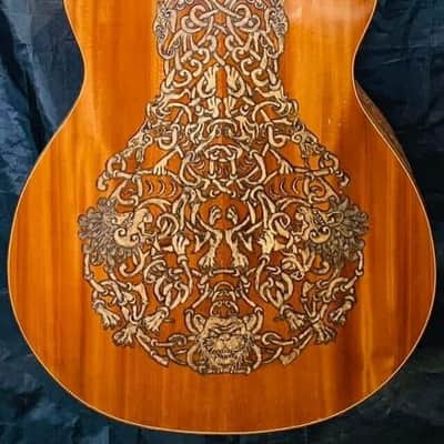 Blueberry Handmade Acoustic Dreadnought Guitar Celtic Motif - built to order image 4