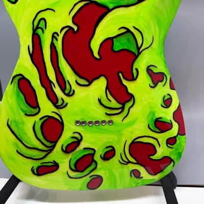Custom Painted Fender Mex Partscaster Telecaster with unique paint job Estate Guitar Sale! image 14