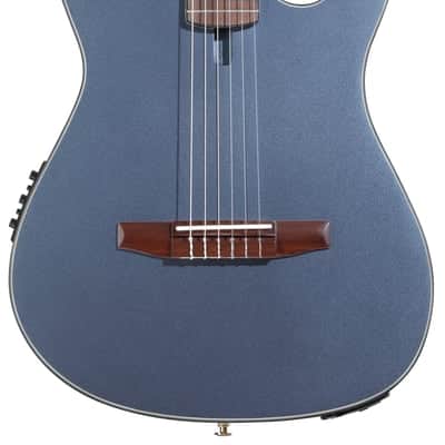 Ibanez FRH10N Thinline Nylon Acoustic-electric Guitar - Indigo Blue Metallic Flat image 2
