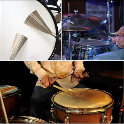 Bamboo Drum Stick Rods Brushes Hot Rods Drumsticks Brush Blue For Jazz Acoustic Rock Band Music Lover Percussion 1 Pair image 5