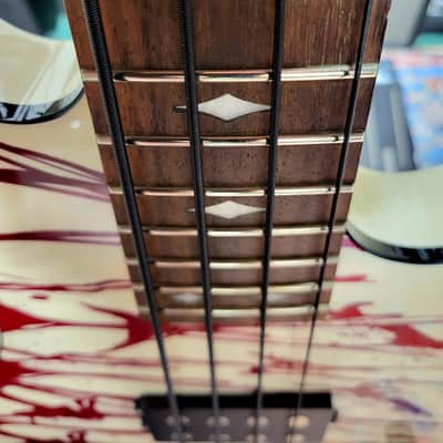BC Rich Warlock Revenge Bass Blood Splatter guitar | Reverb