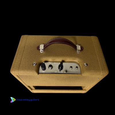Victoria 518 5 Watts 6v6 5F1 Type Circuit-Custom Order Dark Nitro Lacquered Tweed-Oxblood Grill Cloth image 3