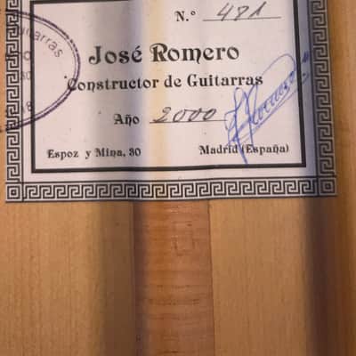 Guitarra flamenca José Romero Flamenco de 1era 2000 - Vernis au tampon image 5