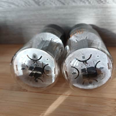 Rare RCA 6L6GB 6L6 GB matched pair, DOUBLE RECTANGULAR GETTER, big glass, 5881 sub super strong USA made Holy grail ! image 10