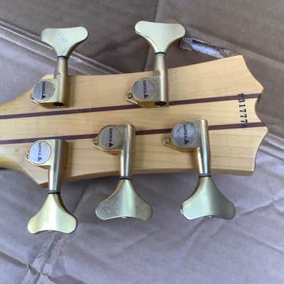 Samick Vintage 5 string bass 90’s / alembic construction style gorgeous wood image 16