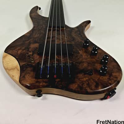 AC Guitars Krell 5-String Fretless Bass 34" Scale ACG Turkish Walnut 8.86lbs image 7