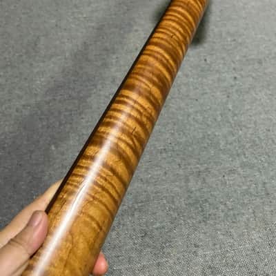 Rosewood Roasted flame maple 20 fret Fretless Bass guitar Neck parts 4 string image 1