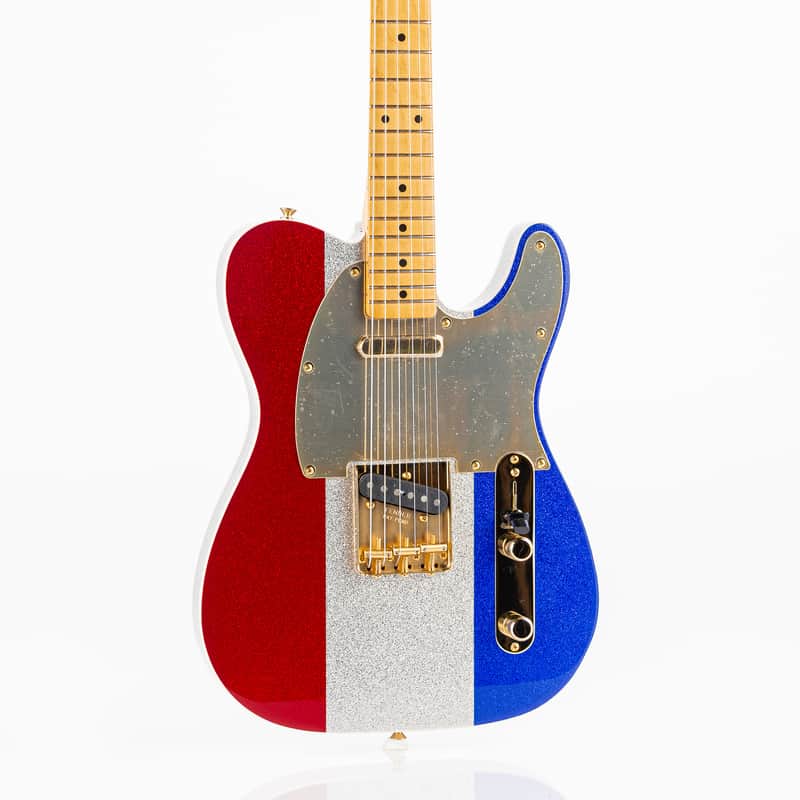 Fender Buck Owens Signature Telecaster - Red, Silver, and Blue Sparkle