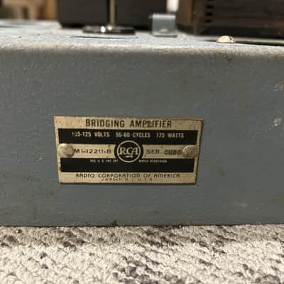 RCA MI-12211-B vintage tube amplifier project PA bridging amp PT 1010 VCT 6L6 PP image 2