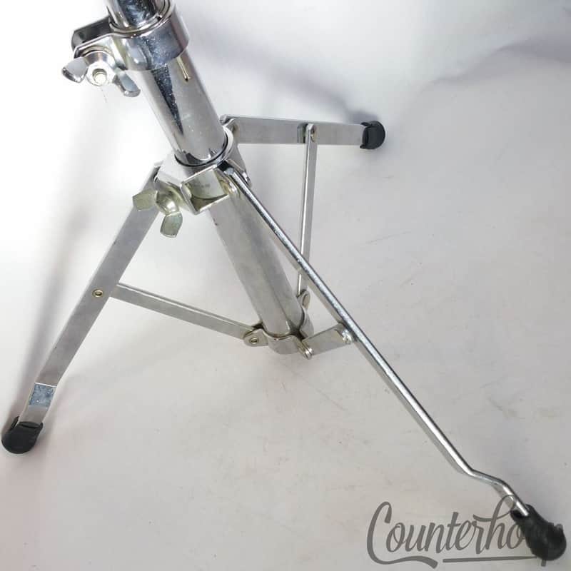 *Ludwig"Atlas"Snare Drum Stand Chrome Vintage 70s Tube Single-Braced Chicago USA image 1