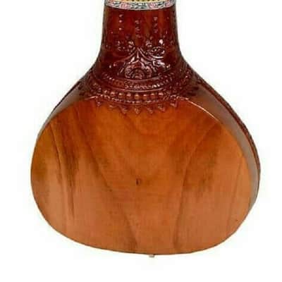 Sitar Electric  Hand Paint Tun Wood Indian Musical String Travel  With Fiber Case 2022 image 4