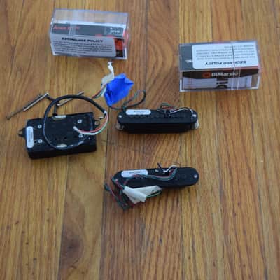 Dimarzio pickup set HSS ,   Dimarzio transition bridge ,  Dimarzio Injector middle and neck image 2