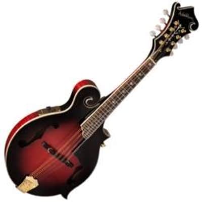 Washburn M3SWETWRK Florentine Mandolin Electric Wine Red w/ Case (B-Stock) image 4
