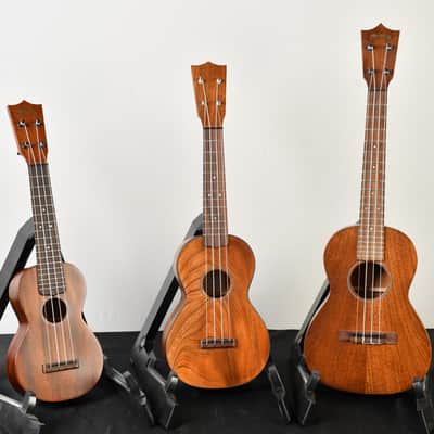 Martin Sinker Mahogany Soprano/Concert/Tenor Ukulele trio 2023 - Natural image 1