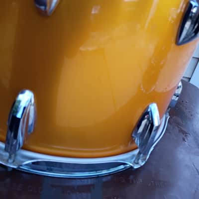 Vintage 70s Premier Elite 14x10 Tom African Mahogany 70s - Psychedelic Orange image 11