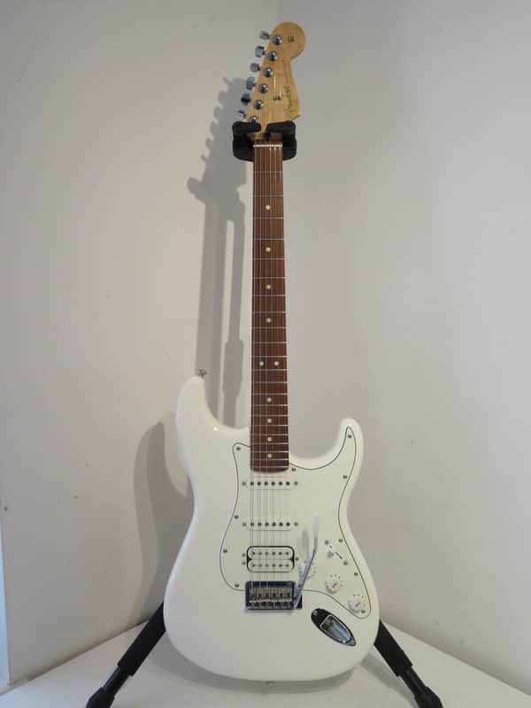 2022 Fender Player Stratocaster HSS Electric Guitar in Polar White image 1