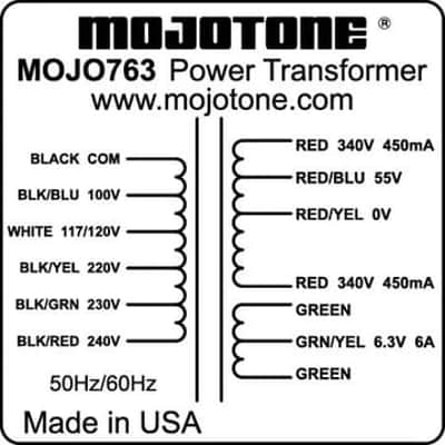 Mojotone Fender Twin Reverb Power Transformer Export Version 763 image 8