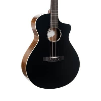 Cort CORE-MC Ovangkol Acoustic-Electric Guitar w/Gig-bag. Black Top Semi Gloss DIRECT SHIP image 12