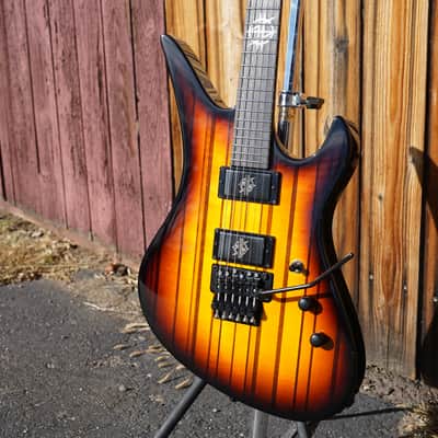 Schecter USA CUSTOM SHOP Synyster Gates FR Vintage Sunburst w/Pinstripes 6-String Electric Guitar w/ Black Tolex Case image 14