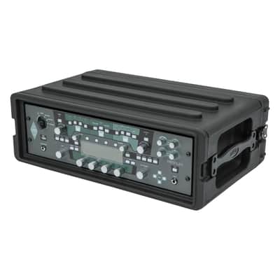 SKB Shallow Rack 3U - Roto-Molded for Durability & Impact Resistance, Waterproof & Stackable Design, with Twist Latches & Rubber Feet - Ideal for Secure Equipment Storage & Transport, Black image 7
