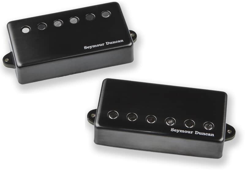 Seymour Duncan Jeff Loomis Signature 6 String Blackouts Humbucker Guitar Pickup Set Metal Covers image 1