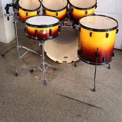Pearl ELX Export 6pc Drum Kit Set 22/16/13/12/10/14" Burnt Toast image 9