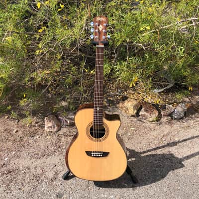 Washburn WCG80SCEG-L WCG80 Comfort Series Grand Auditorium Cutaway Acoustic Electric Guitar w/ Case image 2